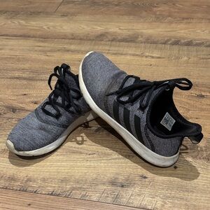 Adidas Black and Gray Cloudfoam Sneakers